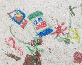 Sidewalk Children’s Art by James & Lucas, The Young Artists