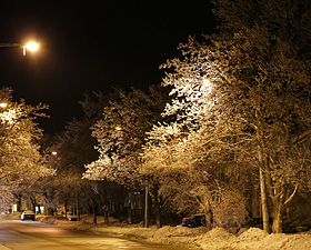 Christmas Eve Almost Frozen Night Rider Around Town of Aurora